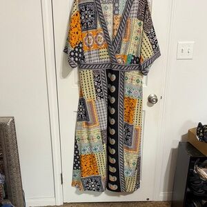 Bohemian Patchwork Maxi Dress